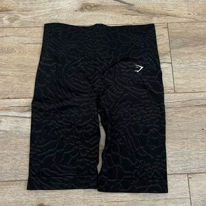 GYMSHARK Women Grey/Black Adapt Animal Seamless Cycling Shorts Small